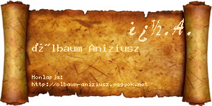Ölbaum Aniziusz névjegykártya